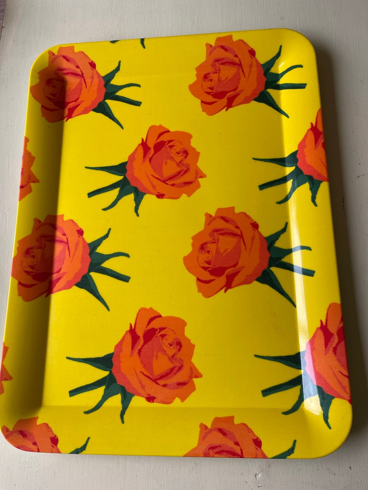 Hip Dienblad 50x37 cm van Loving Cotton met rozenprint, Kunststof, Ophalen of Verzenden, Zo goed als nieuw, Afgeronde hoeken