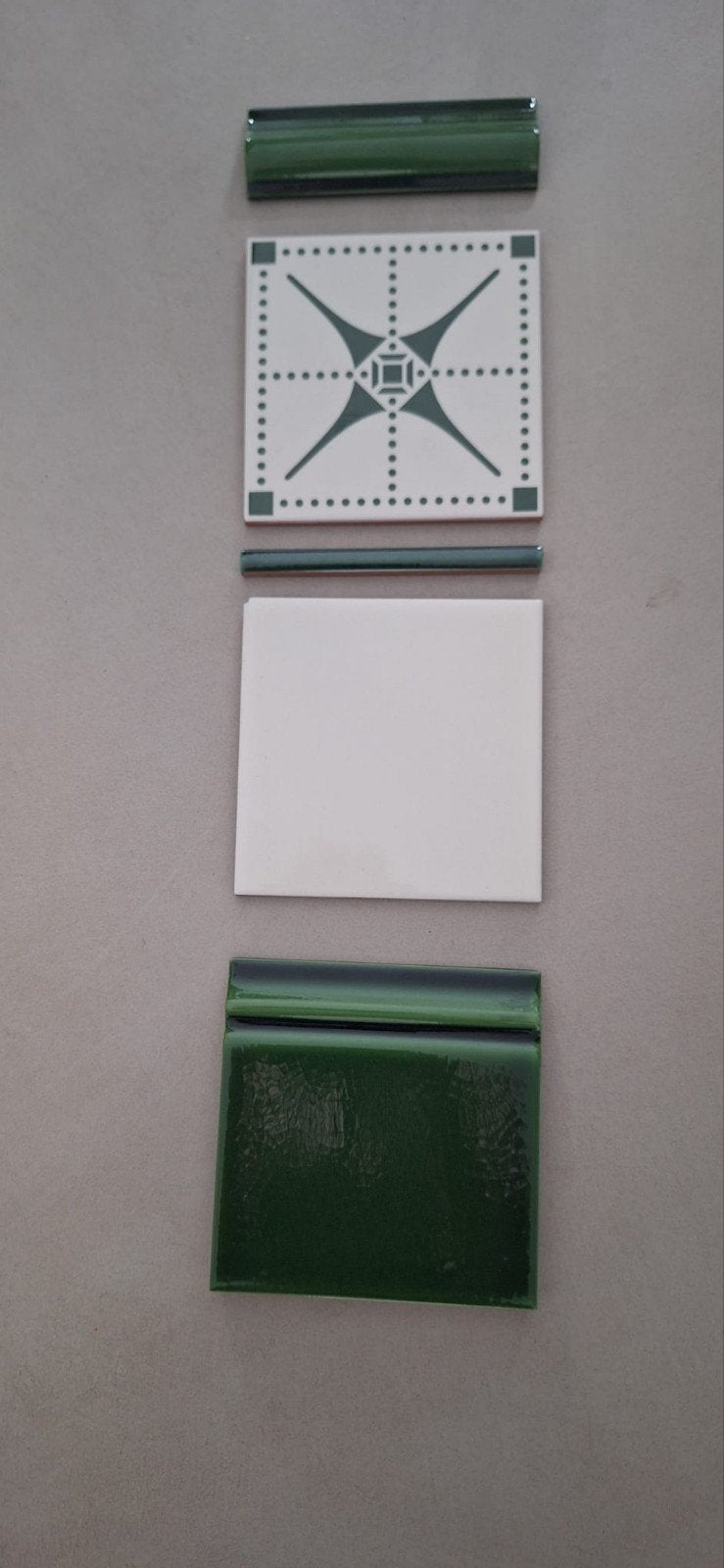 ☆ SUPER LEUKE Retro Tegels ☆☆ Groen en Ivoor Wandtegels, Ophalen, Nieuw, Minder dan 20 cm, Minder dan 20 cm