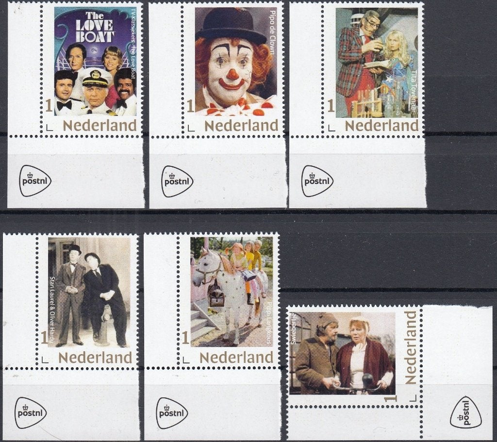 Nederland- Persoonlijke- Serie Goud - 6 x Nostalgische TV- P, Ophalen of Verzenden, Na 1940, Postfris