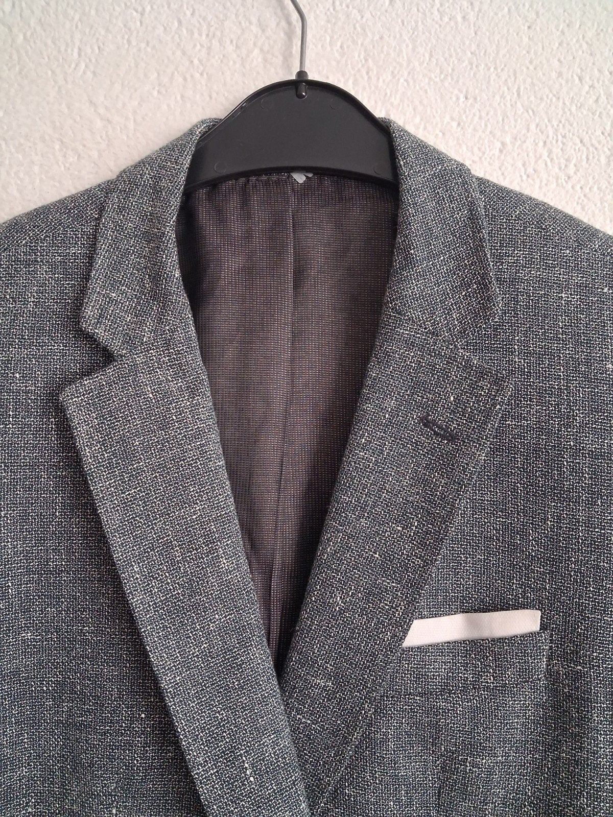 Hugo Boss colbert maat 50 (L) - Grijs/Groen, Kleding | Heren, Maat 52/54 (L), Ophalen of Verzenden, Zo goed als nieuw, Hugo Boss