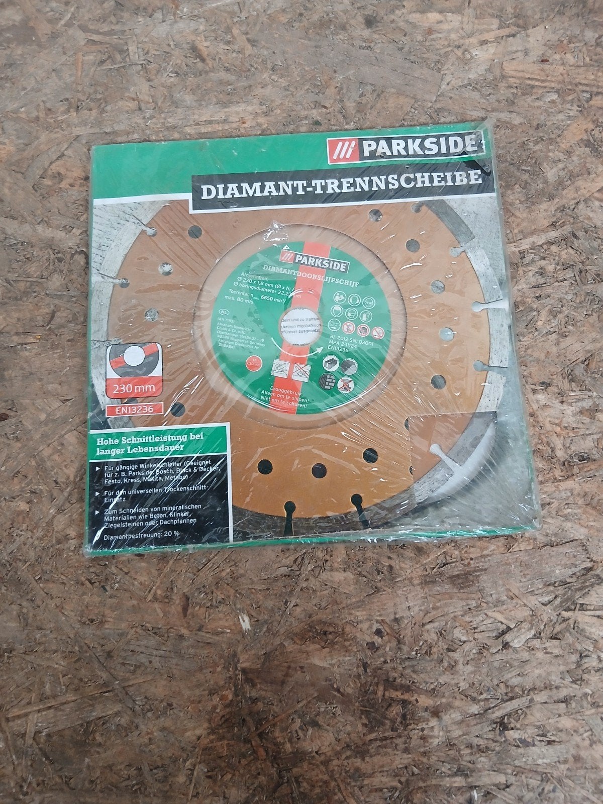 Parkside Diamantdoorslijpschijf 230 mm - Nieuw, Abraham Diederichs GmbH & Co. OHG, Oberkamper Straße 37 - 39, 42349 Wuppertal, Germany