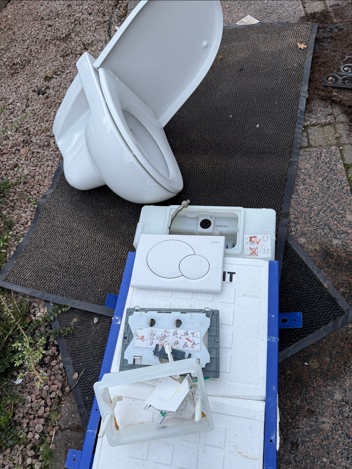 Geberit inbouw WC met Sphinx WC pot, Ophalen, Gebruikt, Toilet