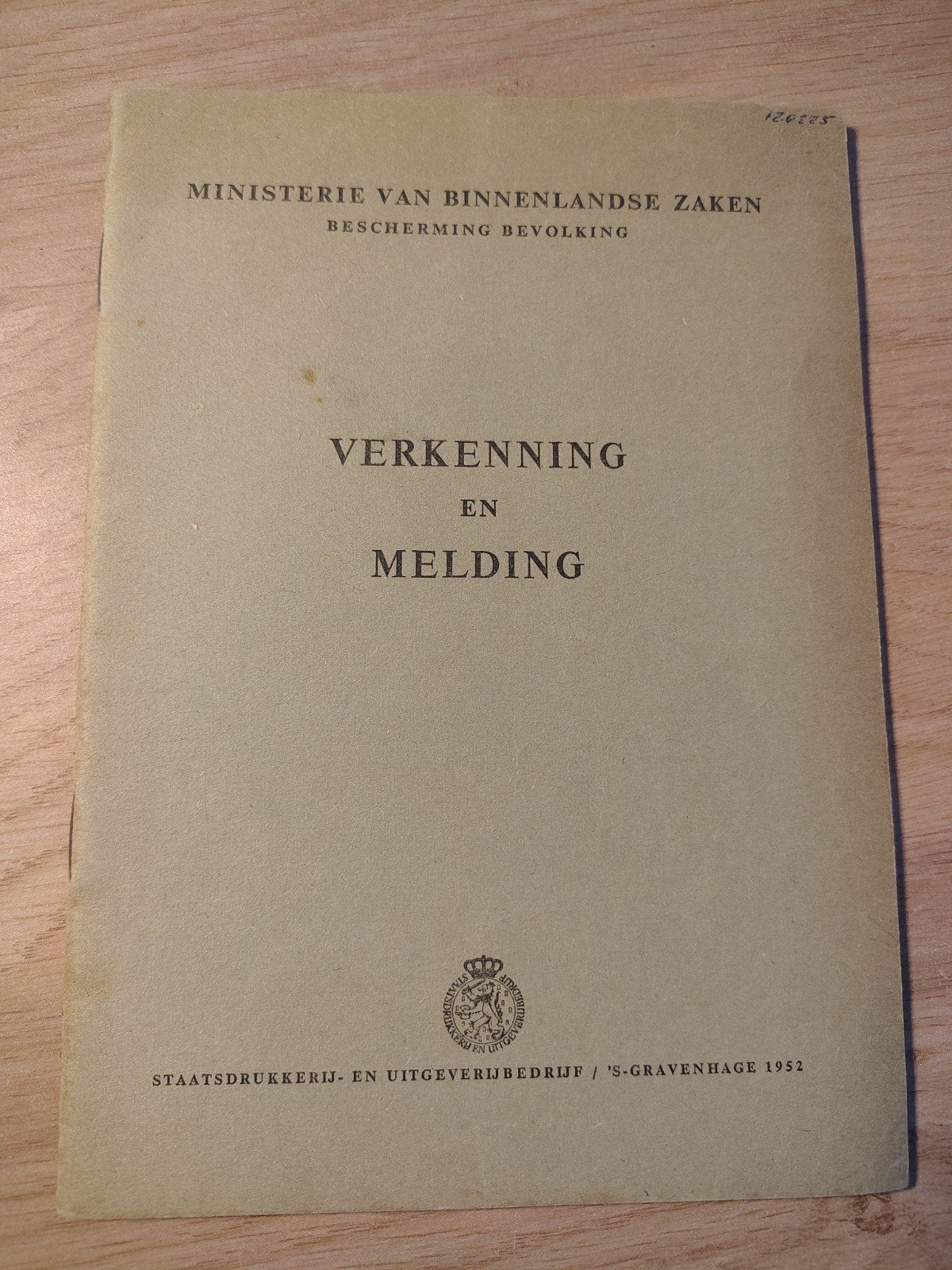 Bescherming Bevolking verkenning en melding, Verzamelen, Ophalen of Verzenden, Landmacht, Nederland