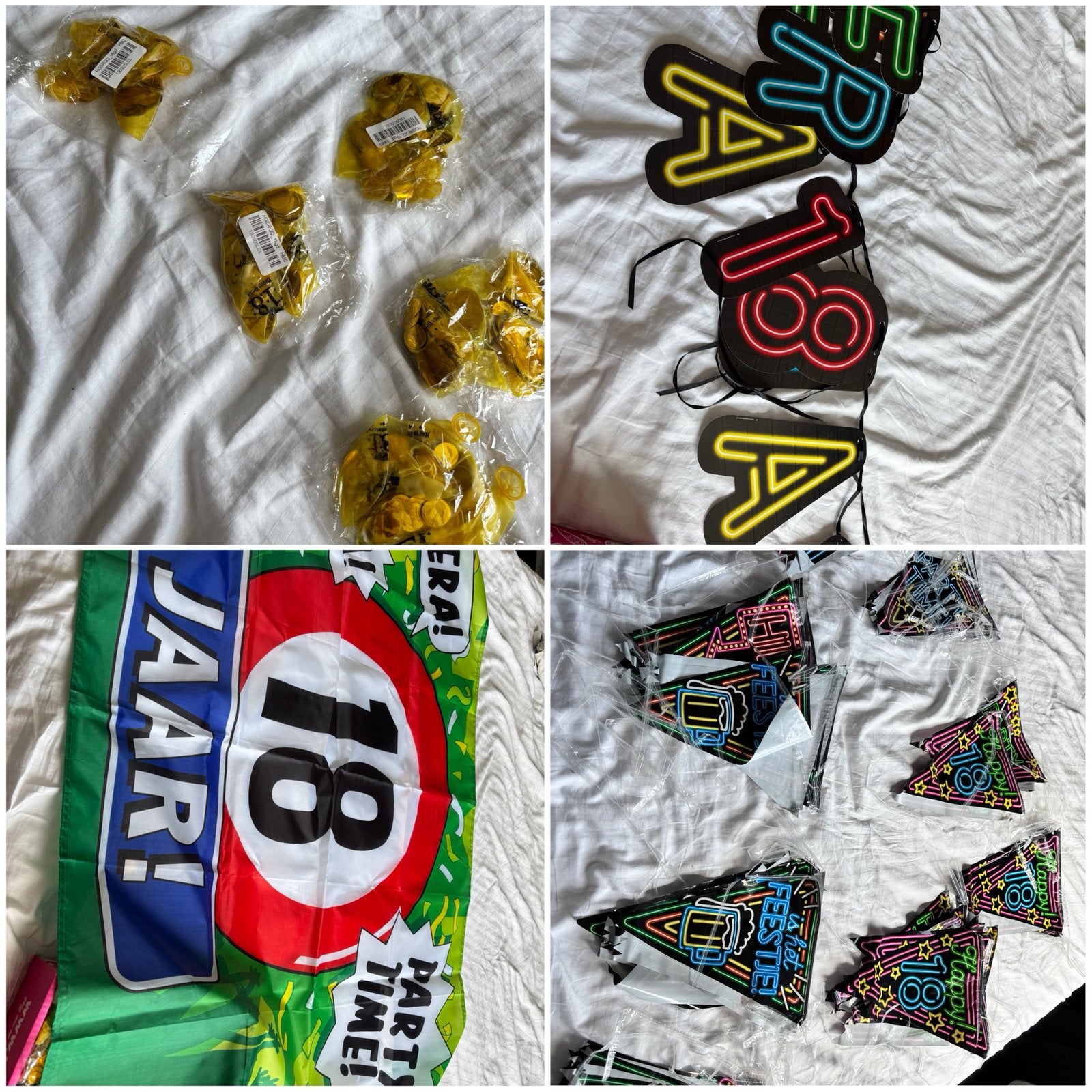 Feest versiering 18 jaar, Ophalen of Verzenden, Zo goed als nieuw, Versiering, Verjaardag