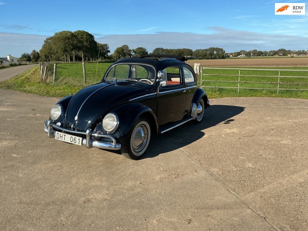 Kever ovaal Volkswagen kever ovaal 1200 1957, Lederen bekleding, Achterwielaandrijving, Beetle (Kever), Zwart