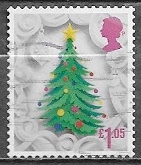 GB £ 1,05 Kerstzegel - Kerstboom - 2016, Postzegels en Munten, Postzegels | Europa | UK, Verzenden, Gestempeld
