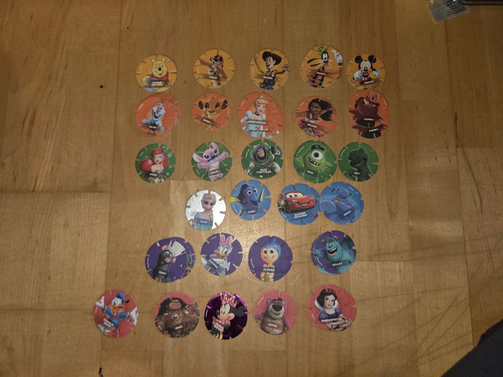 Diskeyz Disney verzameling - 30 stuks, Ophalen of Verzenden, Overige figuren, Gebruikt, Overige typen