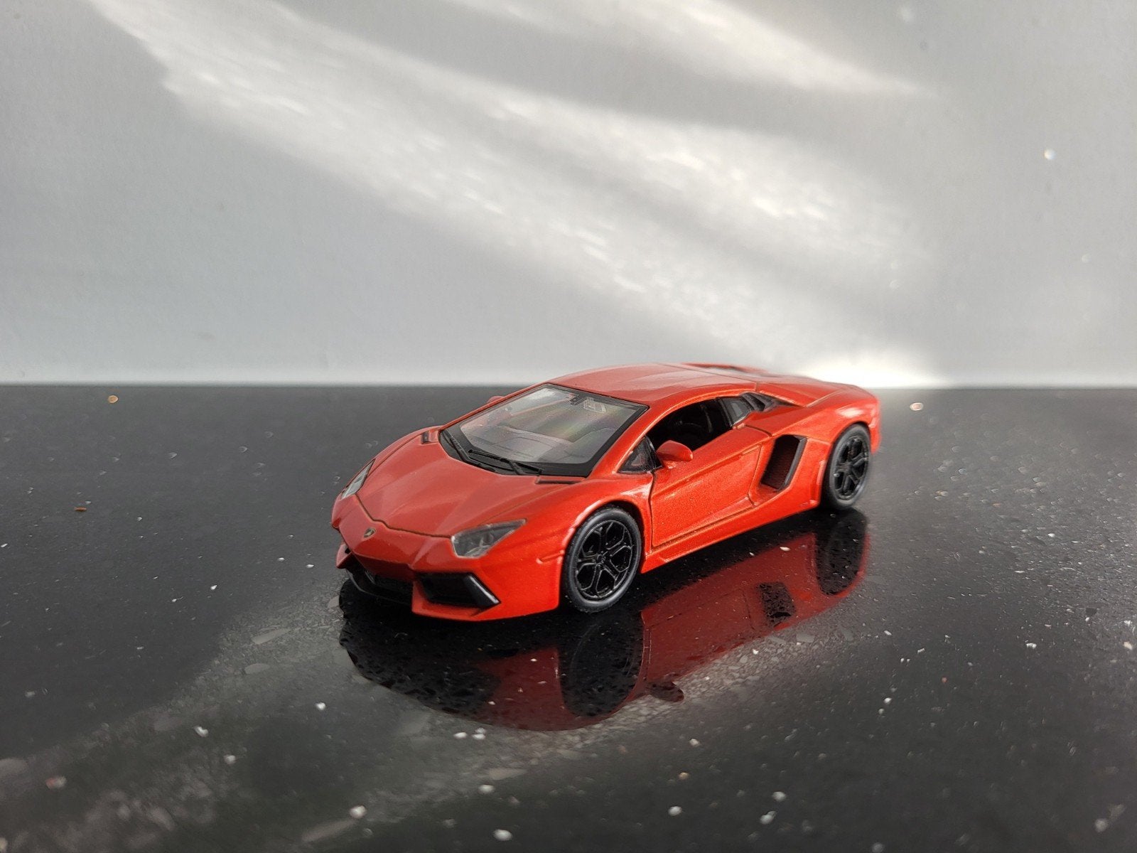 Lamborghini Aventador LP700-4 oranje 1/34 Welly, Ophalen of Verzenden, Zo goed als nieuw, Auto