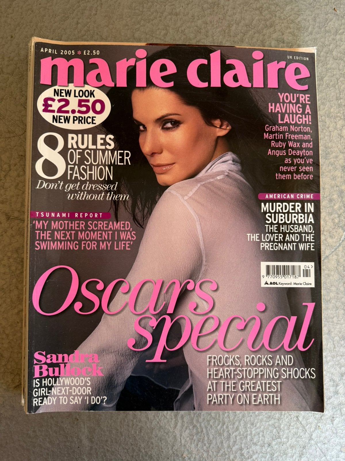 Marie Claire UK apr 2005 - Sandra Bullock, Ophalen of Verzenden, Gelezen, Glossy