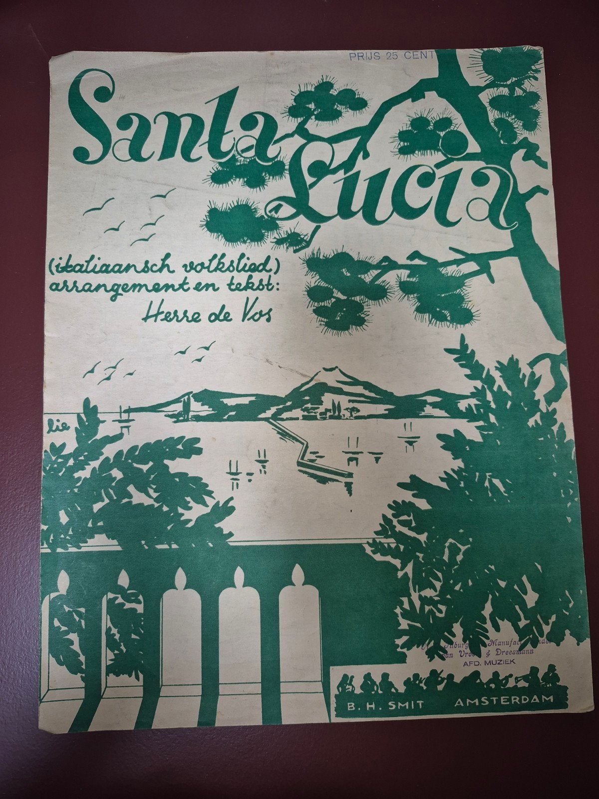 Santa Lucia - Italiaans volkslied bladmuziek, Muziek en Instrumenten, Ophalen of Verzenden