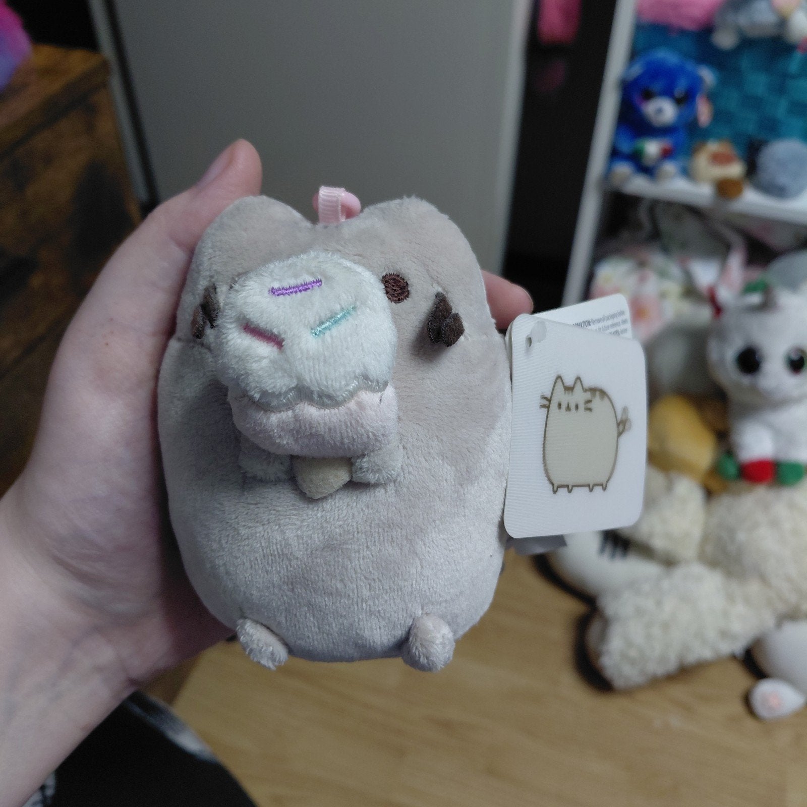 GUND Pusheen Snackables Ice Cream Cone - sleutelhanger, Overige merken, Overige karakters, Nieuw, Ophalen of Verzenden