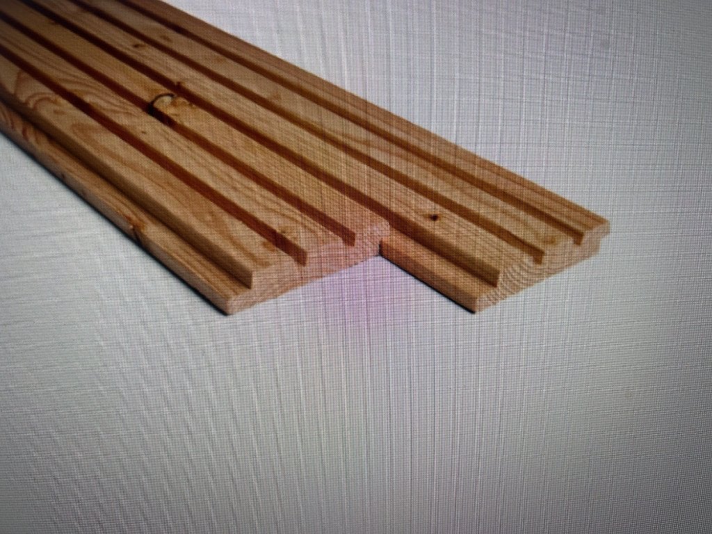 Triple rhombus gevelbekleding 18x140 a 3m, Ophalen, Planken, Nieuw, Hardhout