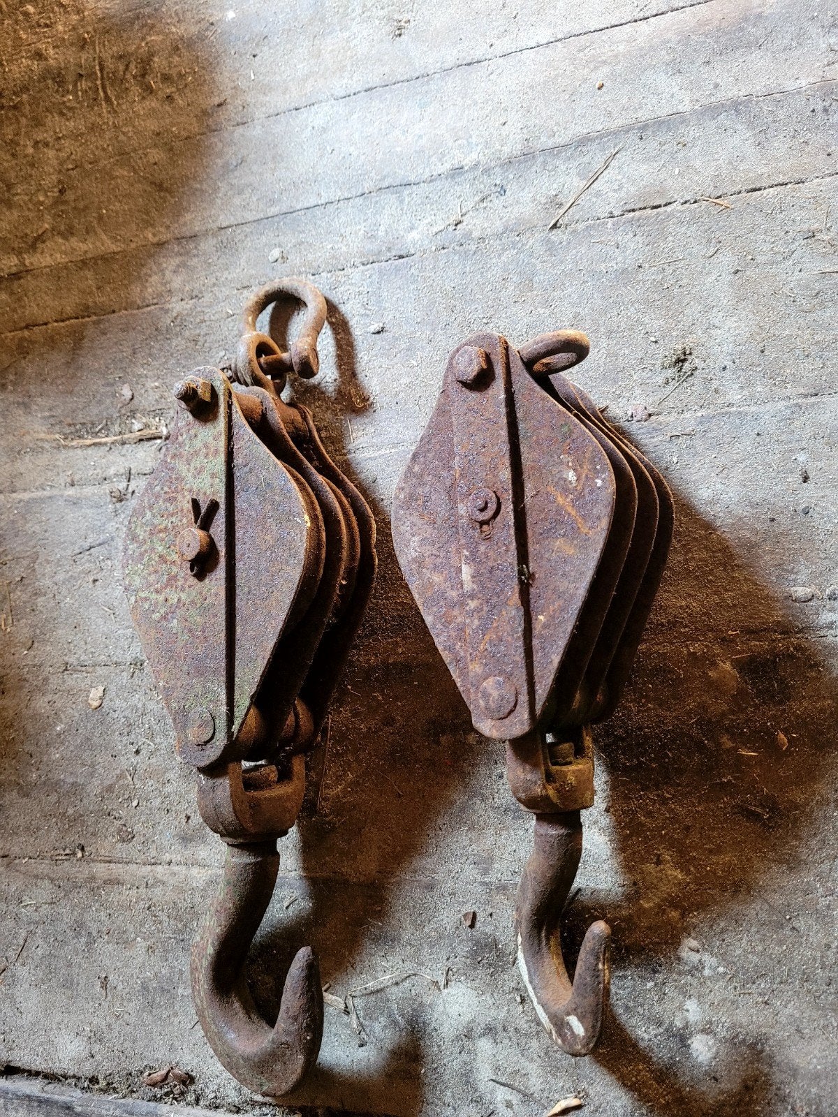 Decoratieve Katrollen - Set van 2 Antieke Katrollen, Ophalen of Verzenden