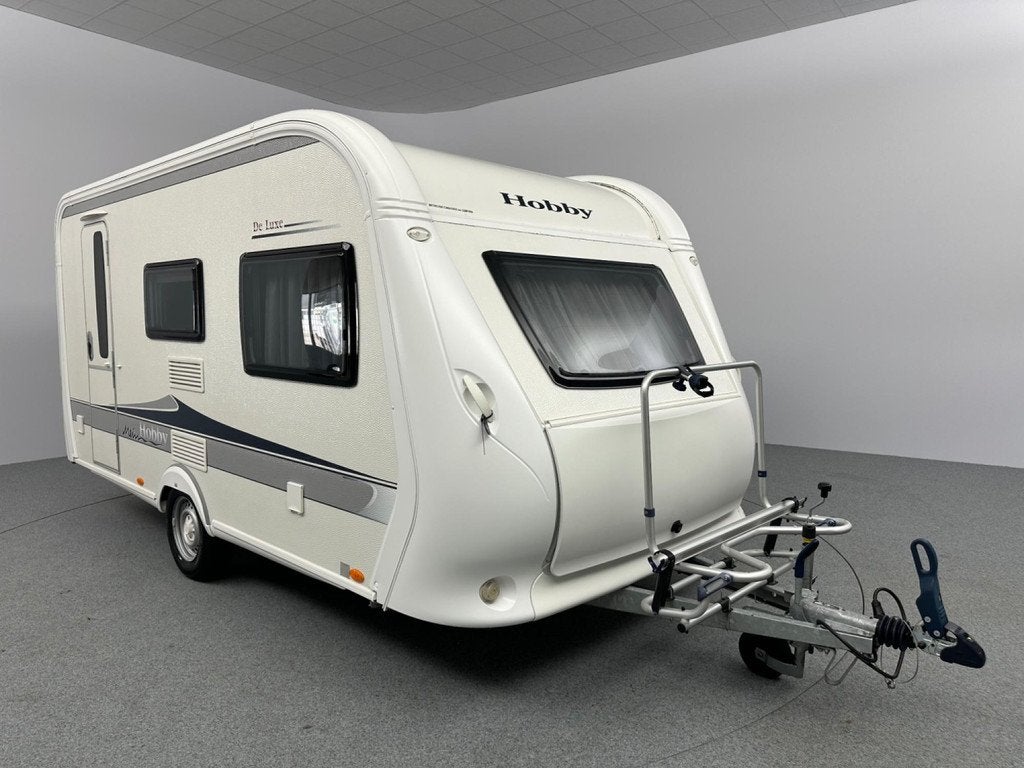 Hobby De Luxe 440 SF Voortent Luifel Fietsendragers, Caravans en Kamperen, Caravans, Vast bed, Hobby, Treinzit, 4 tot 5 meter