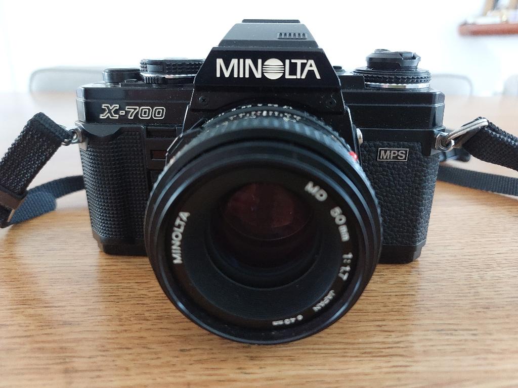 Minolta X-700 spiegelreflex werkend, Audio, Tv en Foto, Fotocamera's Analoog, Ophalen of Verzenden, Gebruikt, Spiegelreflex, Minolta