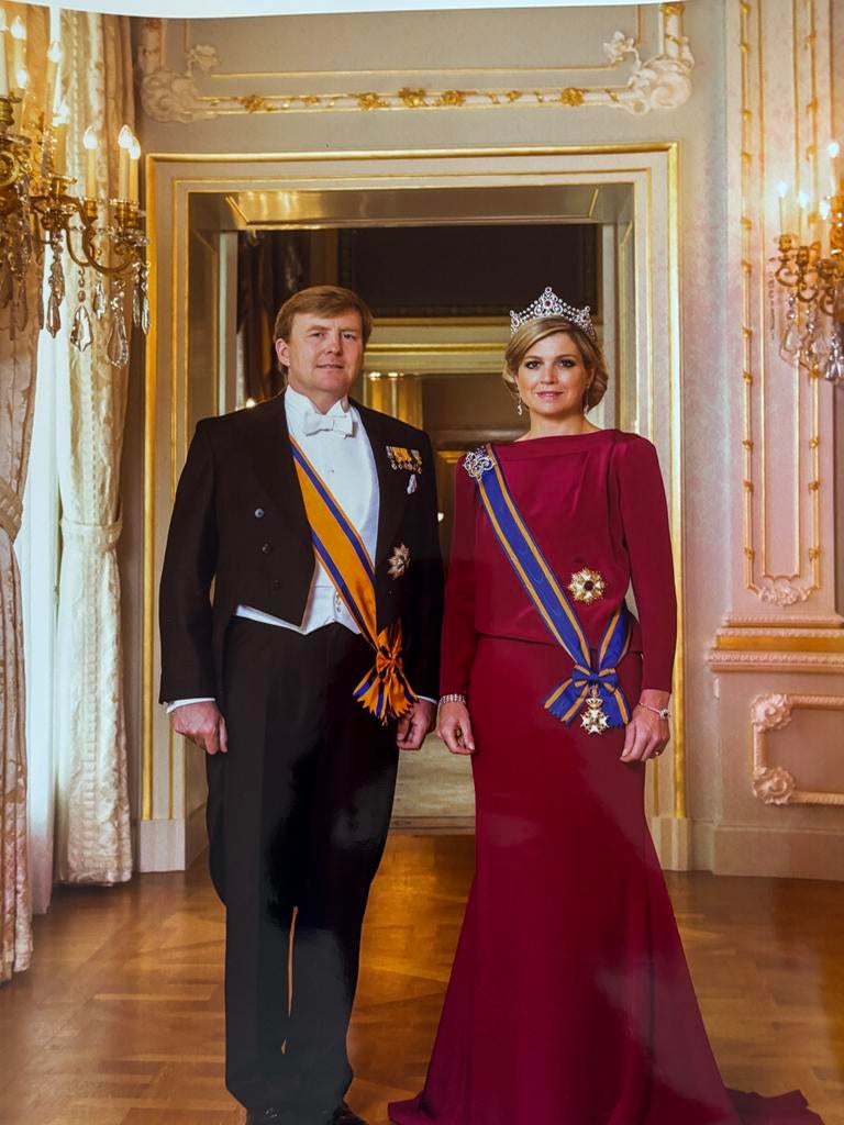 Koningspaar Willem-Alexander en Máxima Foto, Ophalen of Verzenden, Zo goed als nieuw, Nederland, Kaart, Foto of Prent
