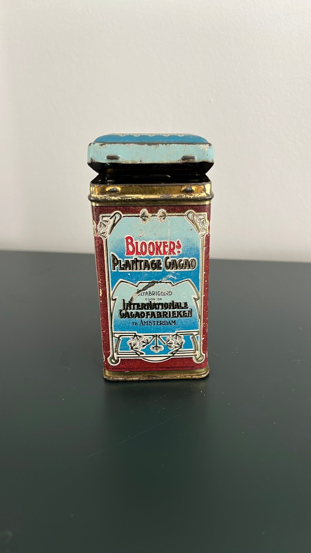 Vintage Blooker’s Plantage Cacao blik – Amsterdam, Verzenden, Gebruikt, Overige, Overige merken