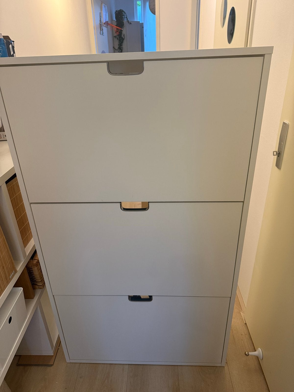 Ikea STALL schoenenkast met 3 vakken - wit, Ophalen of Verzenden, Gebruikt