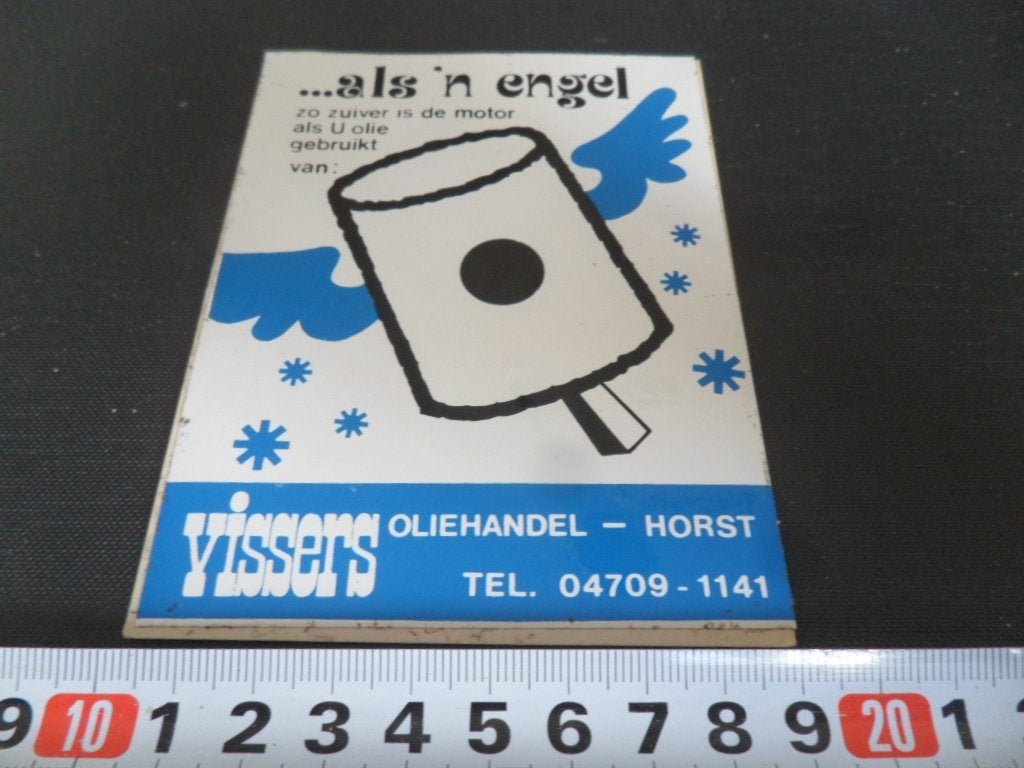 sticker Horst VISSERS Oliehandel  Als 'n engel  04709-1141, Ophalen of Verzenden, Zo goed als nieuw