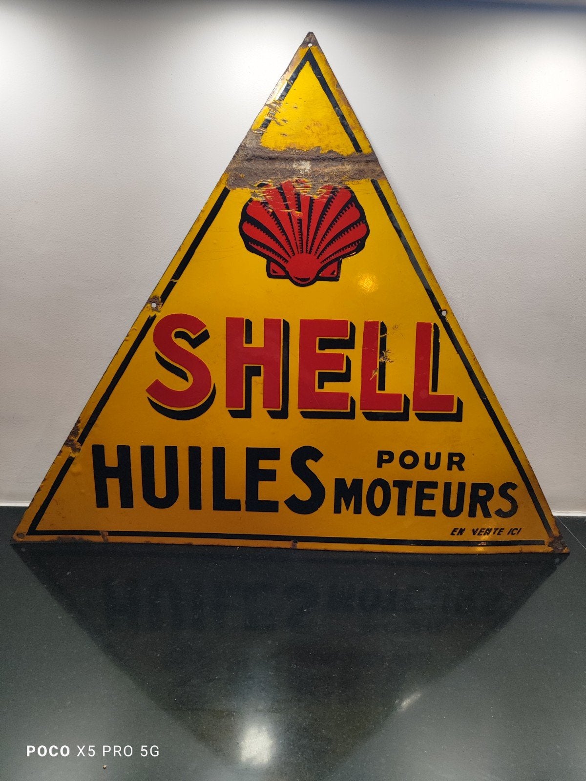 emaille reclamebord shell, Ophalen of Verzenden