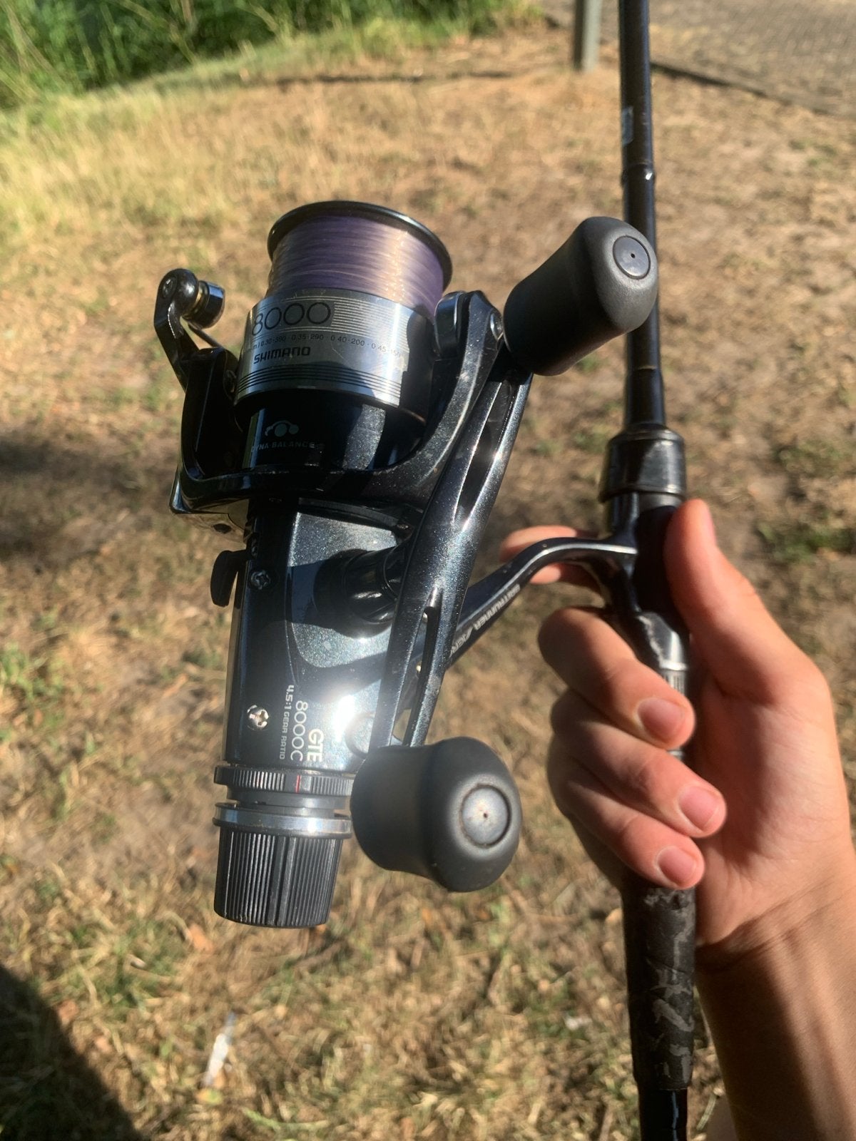 Shimano Aero Baitrunner GTE 8000c met 9' 2.5lbs hengel, Ophalen of Verzenden, Gebruikt, Complete hengel
