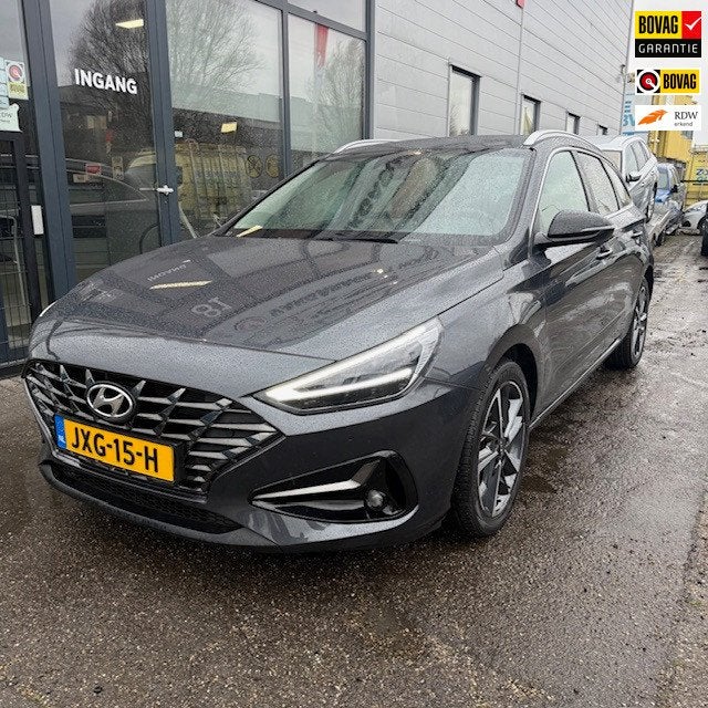 Hyundai I30 Wagon 1.0 T-GDi MHEV VOL OPTIES INCL JAAR BOVAG, Gebruikt, Leder, Stationwagon, Hybride Elektrisch/Benzine