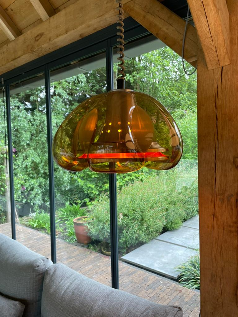 Dijkstra flower lamp, Huis en Inrichting, Lampen | Hanglampen, Ophalen, Gebruikt, Retro vintage, Minder dan 50 cm