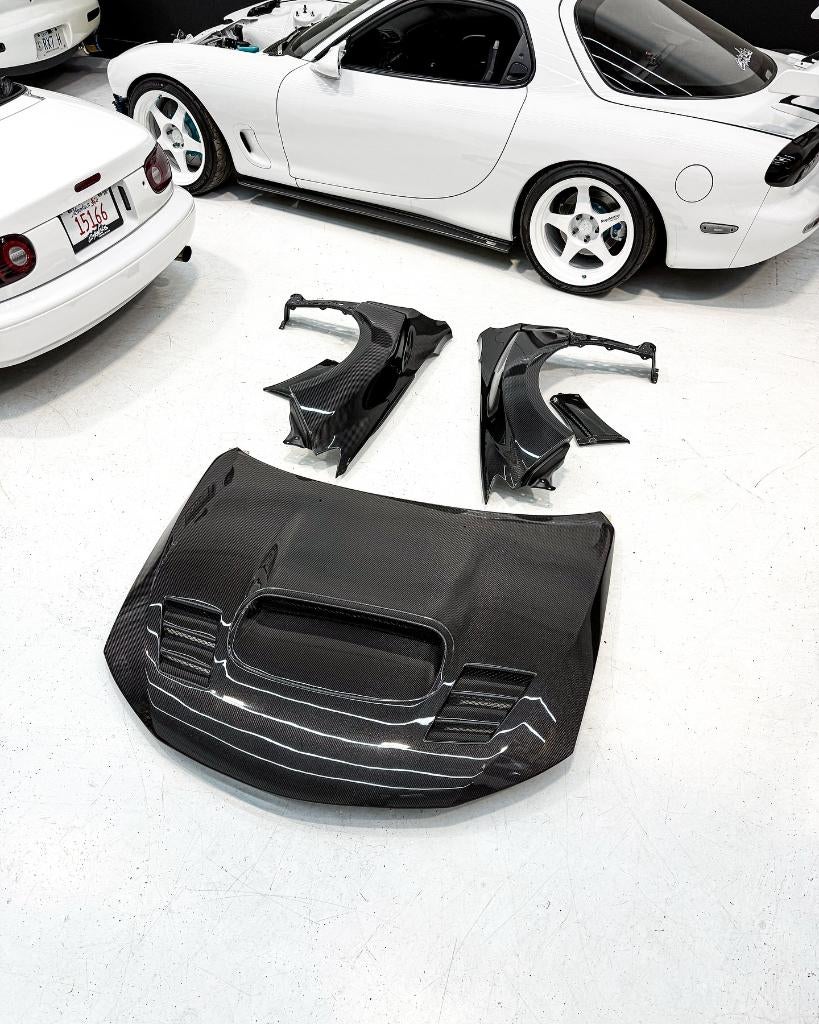 Seibon Carbon CWII motorkap + fender - Impreza WRX STI 08-14, Ophalen of Verzenden