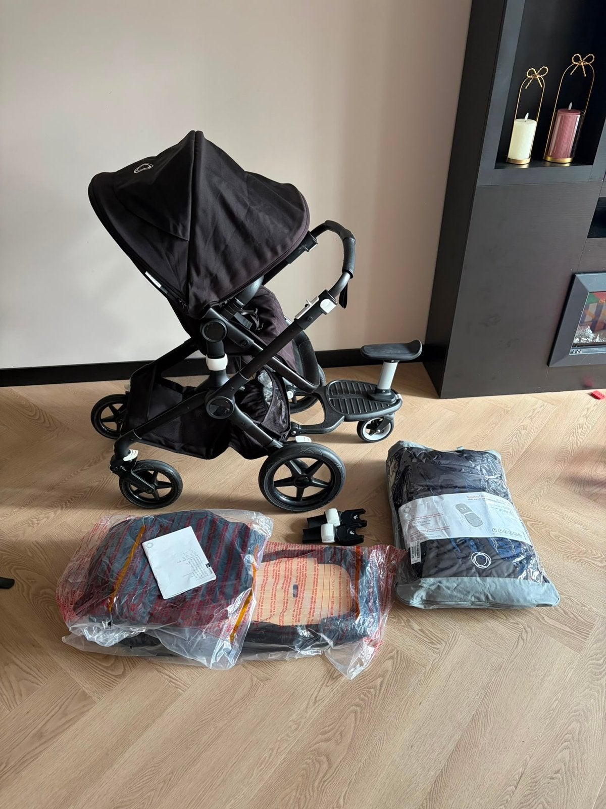 Complete Bugaboo Fox kinderwagen met accessoires, Kinderen en Baby's, Kinderwagens en Combinaties, Ophalen, Gebruikt, Met autostoeltje
