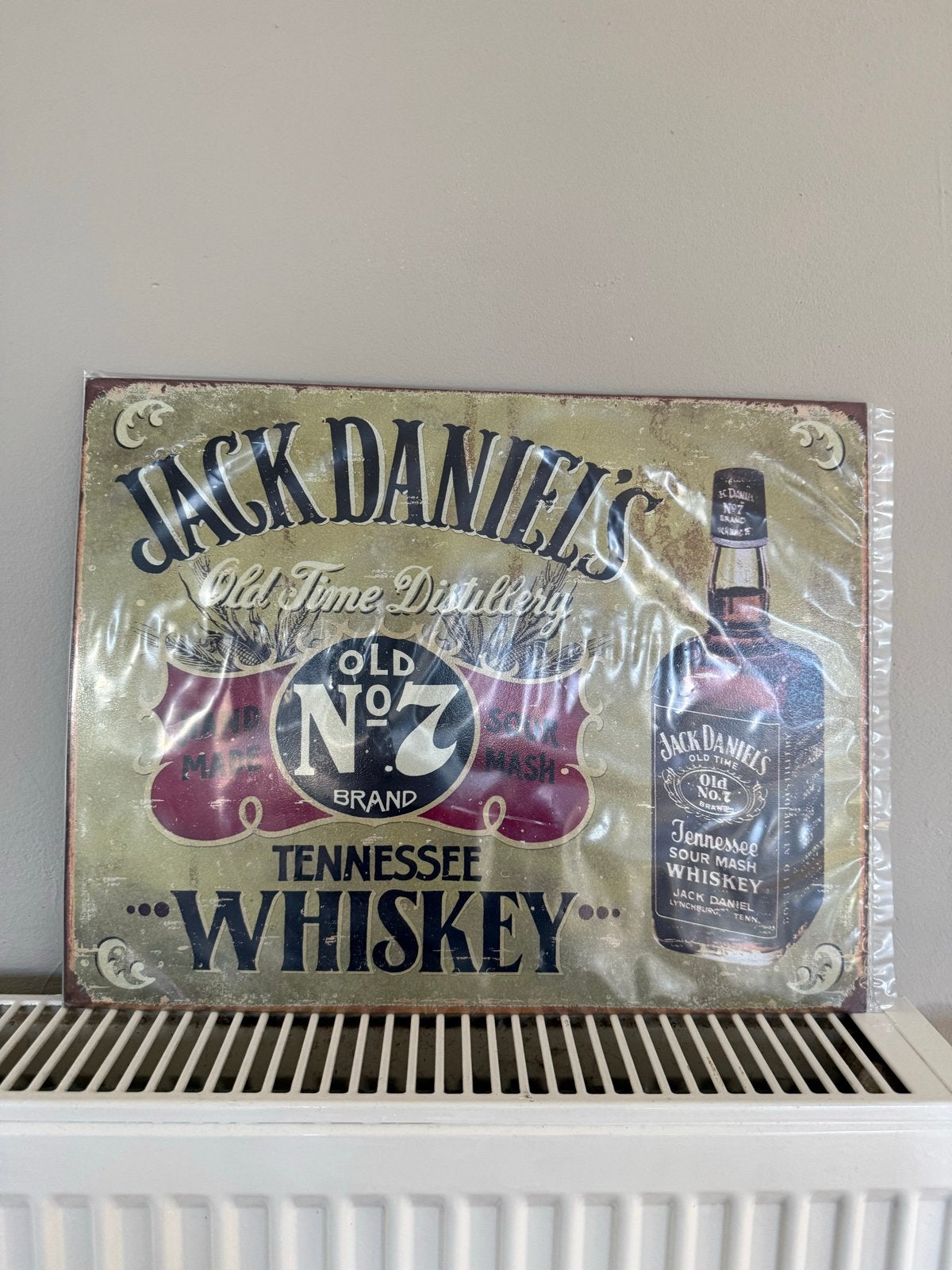 Jack Daniel's Old No. 7 Tennessee Whiskey metalen bord, Vintage, Meerkleurig, Nieuw, Ophalen of Verzenden