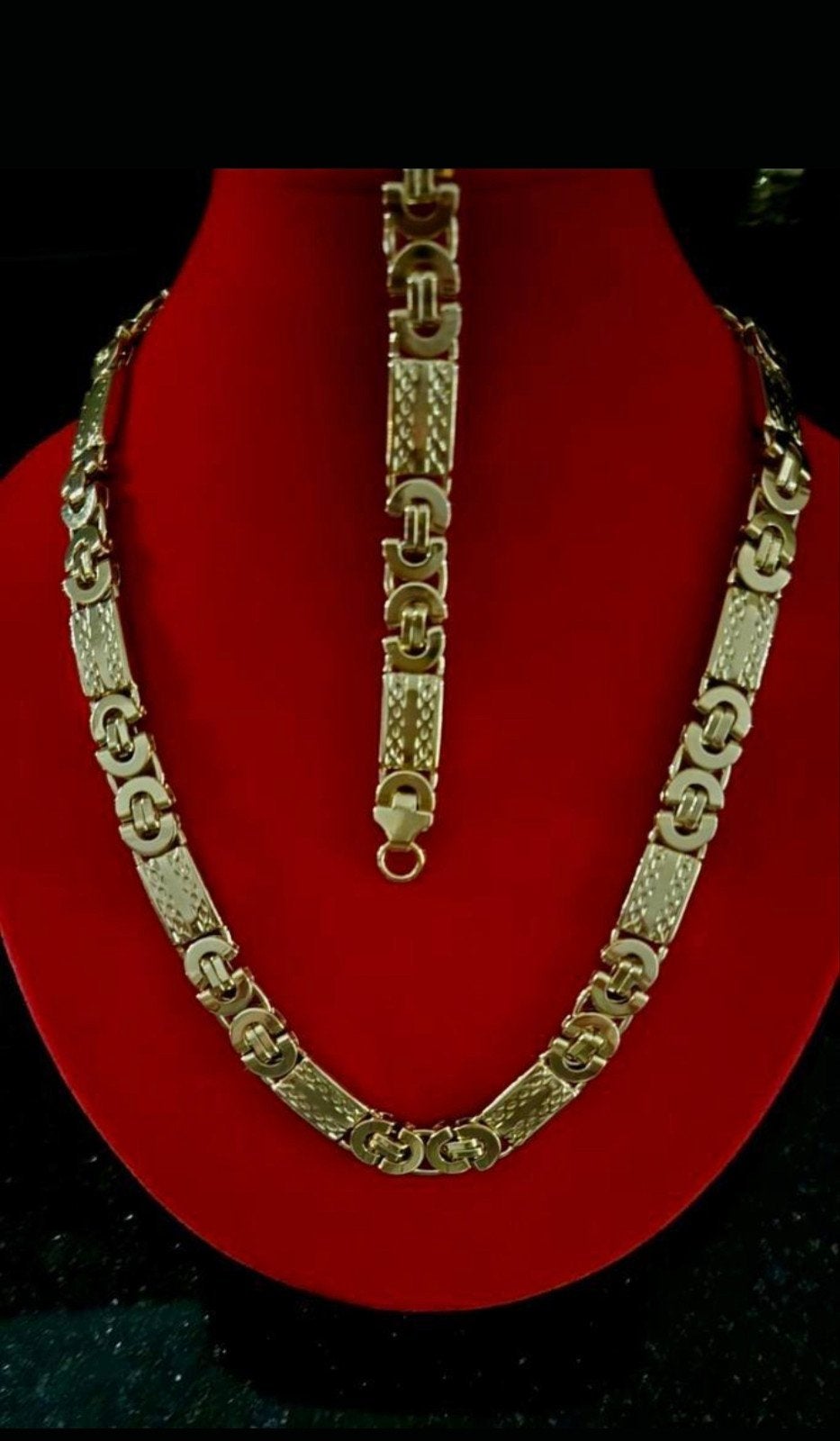 Actie prijs ‼️11mm brede massieve ketting verguld goud, Sieraden, Tassen en Uiterlijk, Kettingen, Ophalen, Nieuw, Goud, Goud