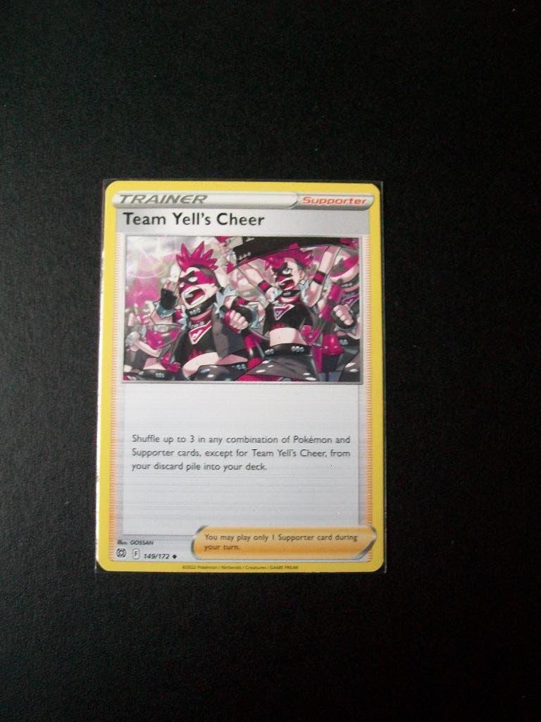 1203: Nieuwe Pokemon Kaart Trainer TEAM YELL's CHEER 149/172, Verzenden, Nieuw, Losse kaart