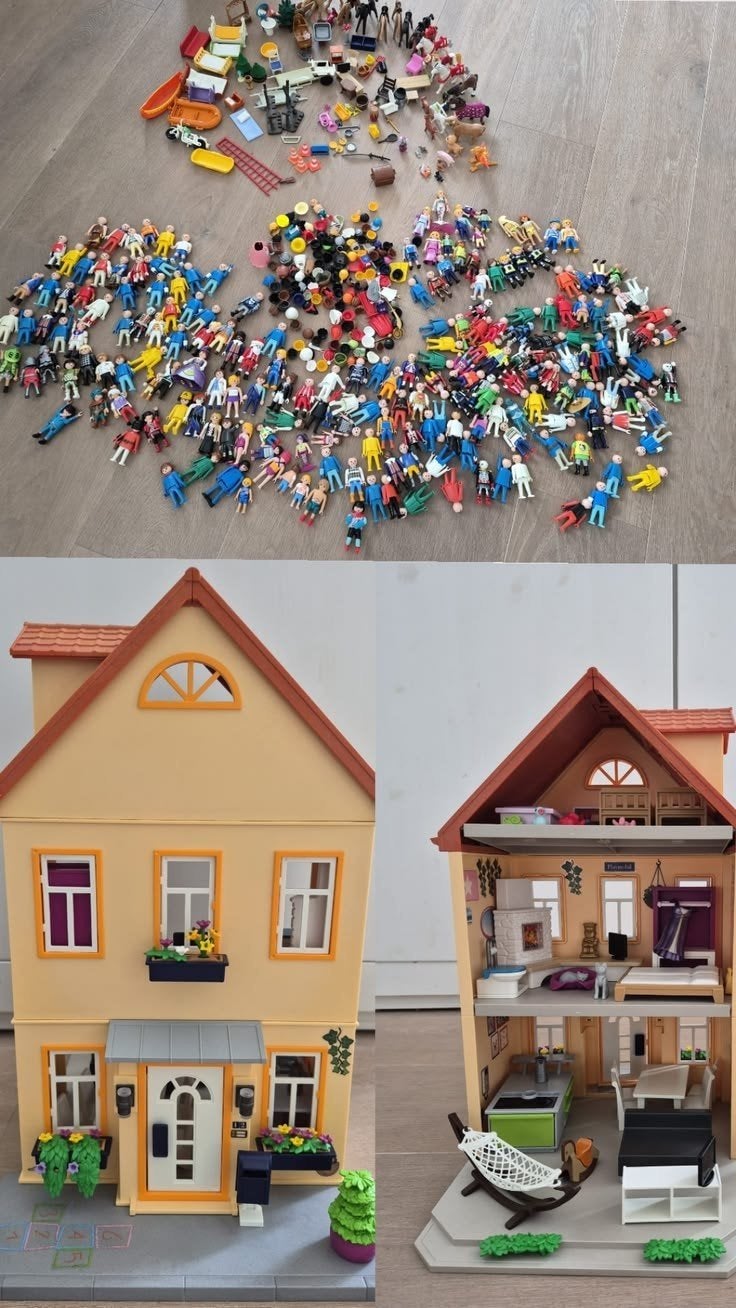 Grote Playmobil collectie: huis, 203 poppetjes, dieren en me, Ophalen, Zo goed als nieuw, Overige series, Losse onderdelen
