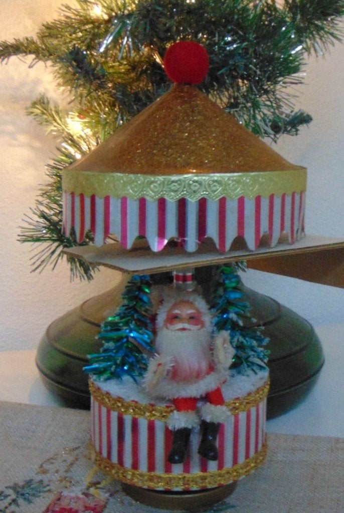 Japan Sankyo  vintage muzikale kerstcarrousel 1950, Diversen, Ophalen of Verzenden, Gebruikt