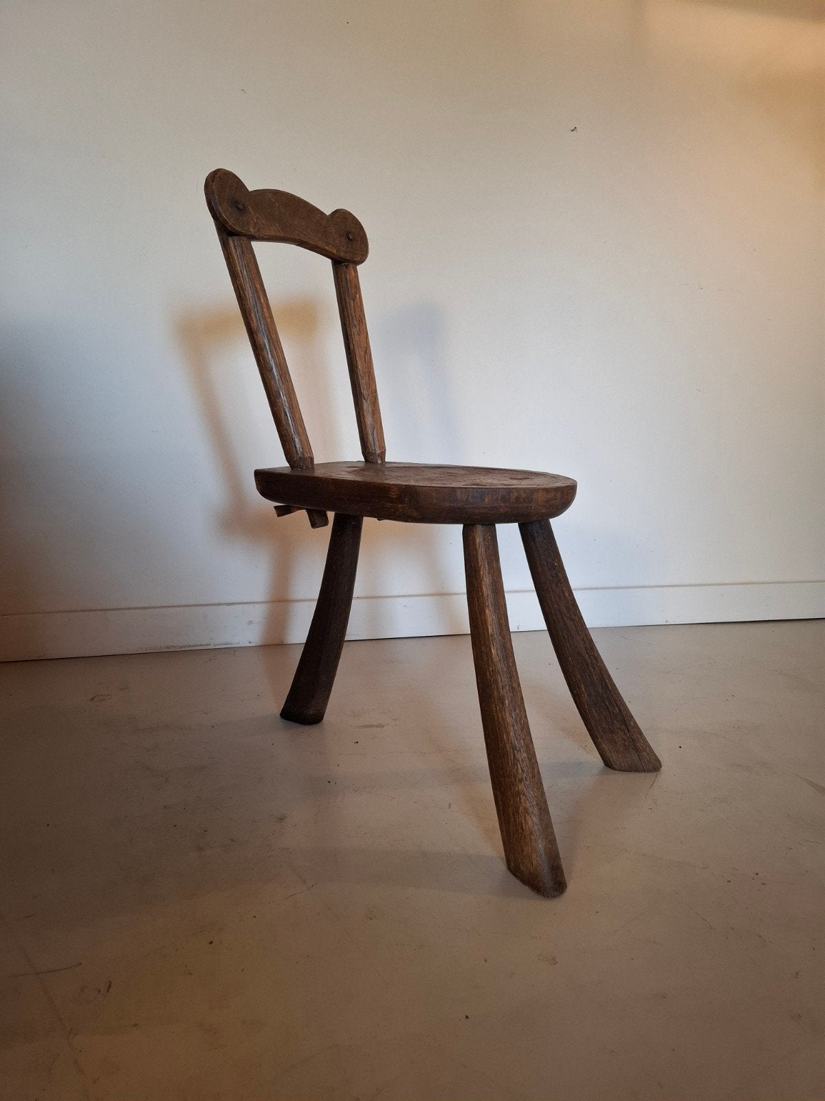 ​Zeldzame Alexandre Noll Stijl Stoel – Brutalist / Wabi-Sabi, Gebruikt, Bruin, Ophalen of Verzenden, Eén