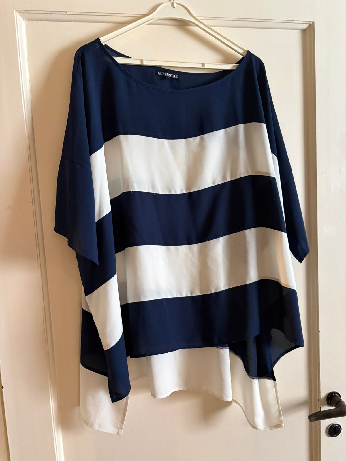 Blouse superstar, Kleding | Dames, Ophalen of Verzenden, Zo goed als nieuw, Maat 38/40 (M), Blauw
