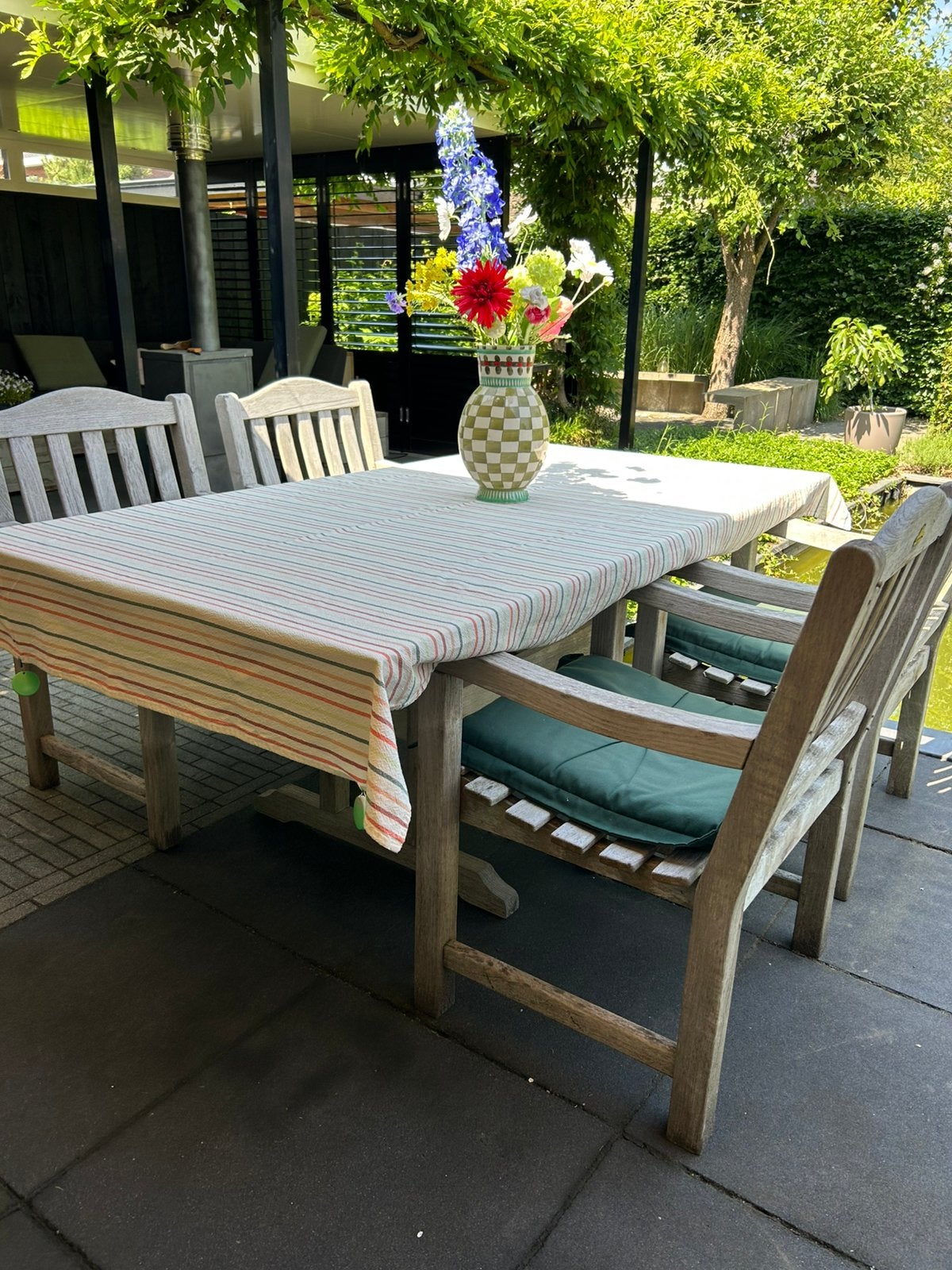 Select Garden Hardhouten tuintafel + stoelen in goede staat, Ophalen, 4 zitplaatsen, Gebruikt, Hardhout