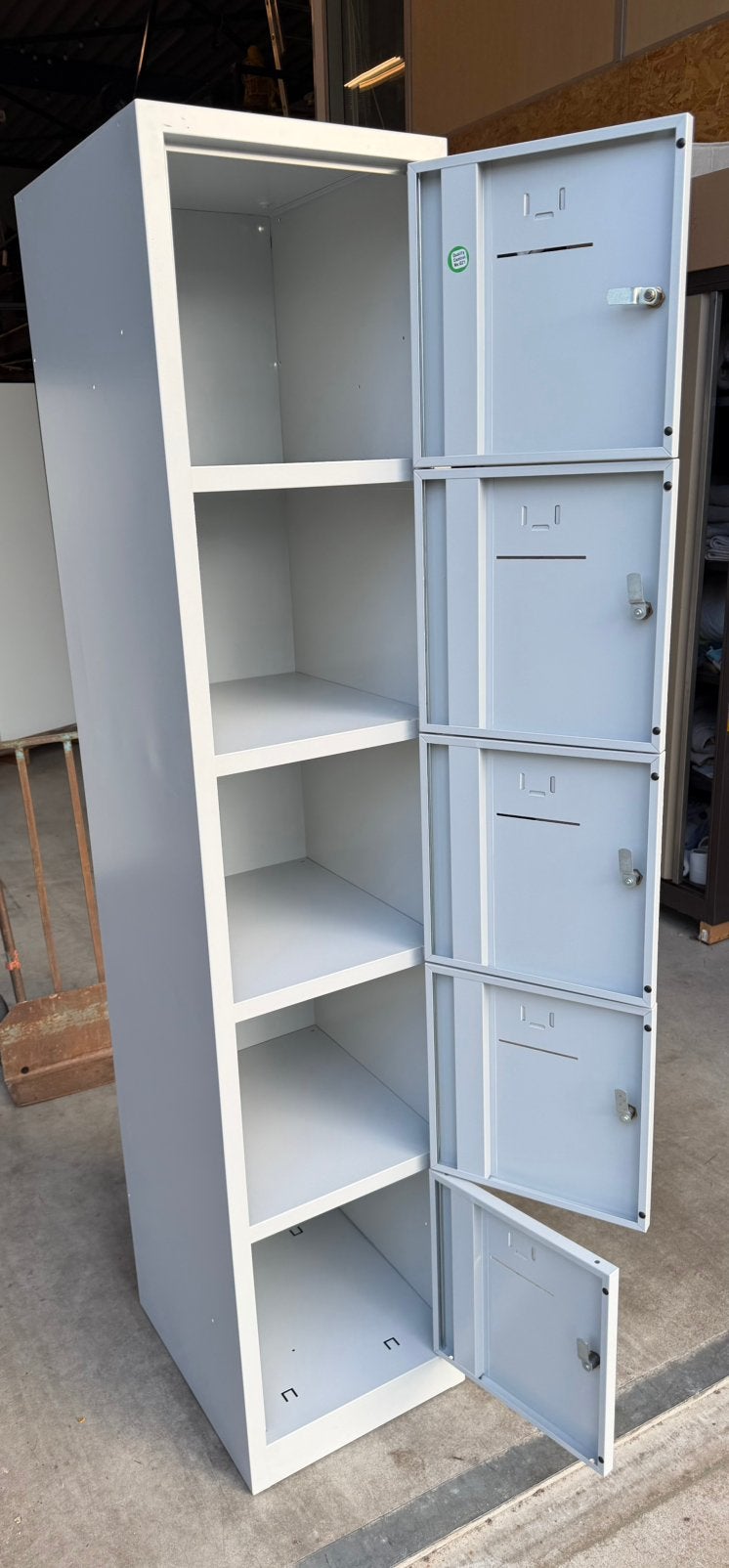 Nieuwe Metalen Lockerkast met 5 Vakken - Grijs, Ophalen, Nieuw, Metaal