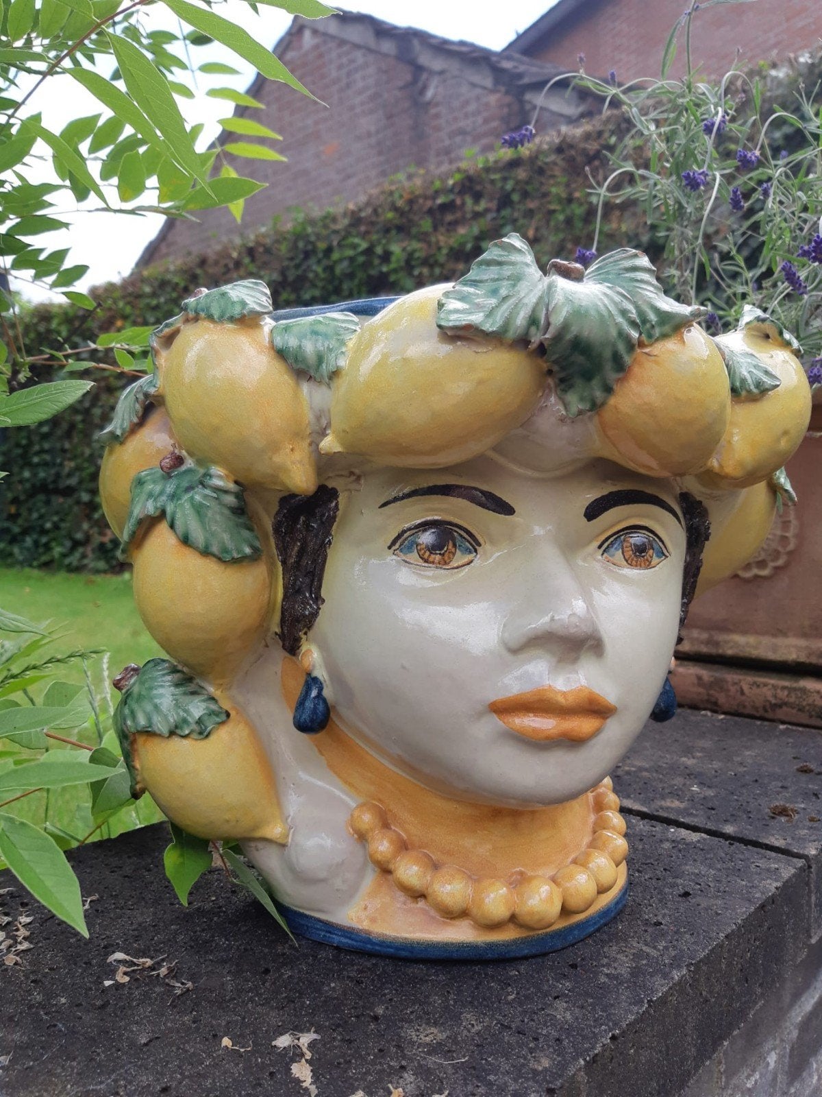 Italiaanse Keramische Bloempot Giacomo Alessi Caltagirone, Ophalen