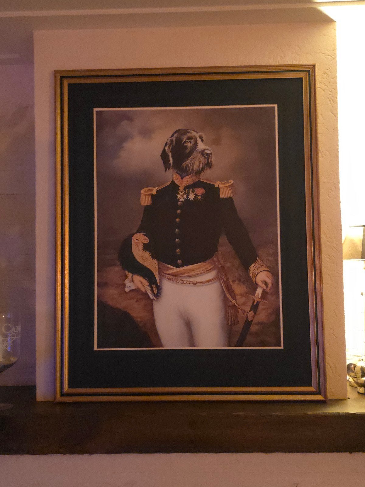 Uniek Portret: Hond in Militair Uniform - Kunstprint, Ophalen of Verzenden