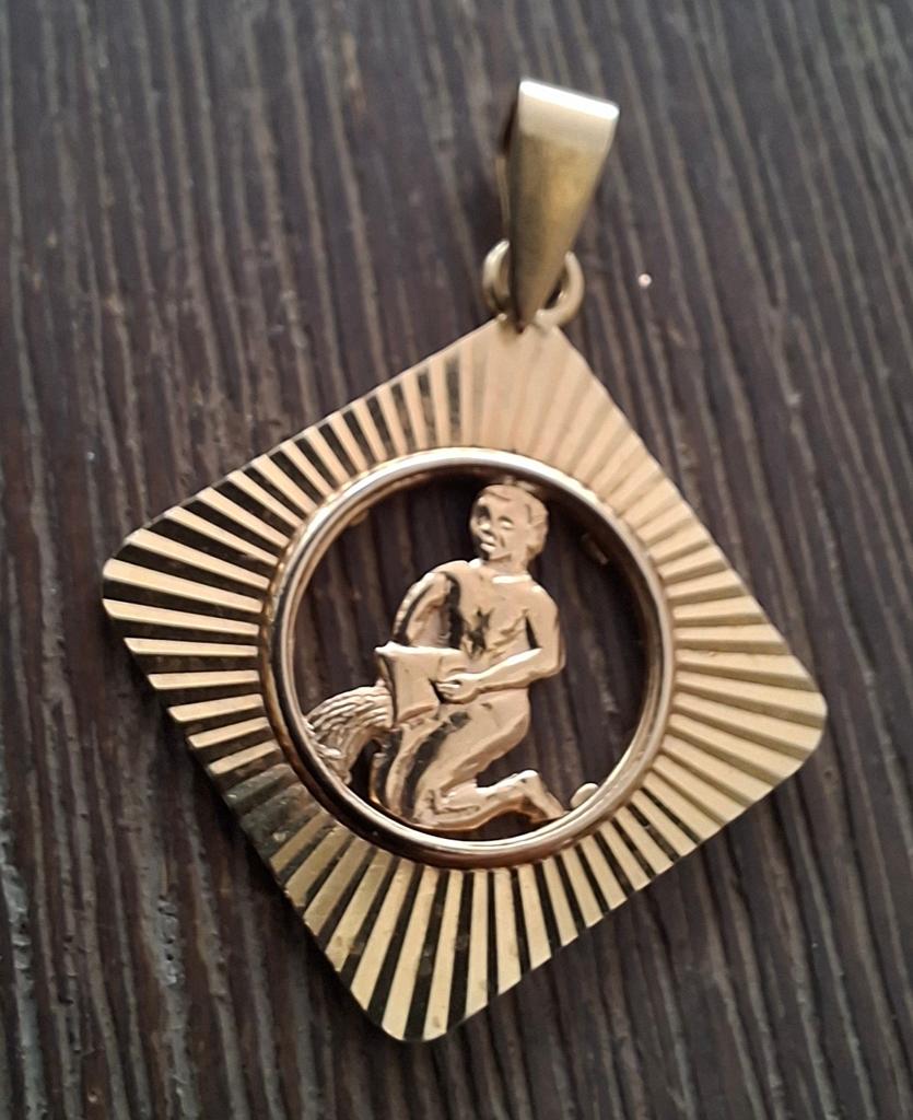 14k Gouden Waterman Hanger - Sterrenbeeld, Ophalen of Verzenden