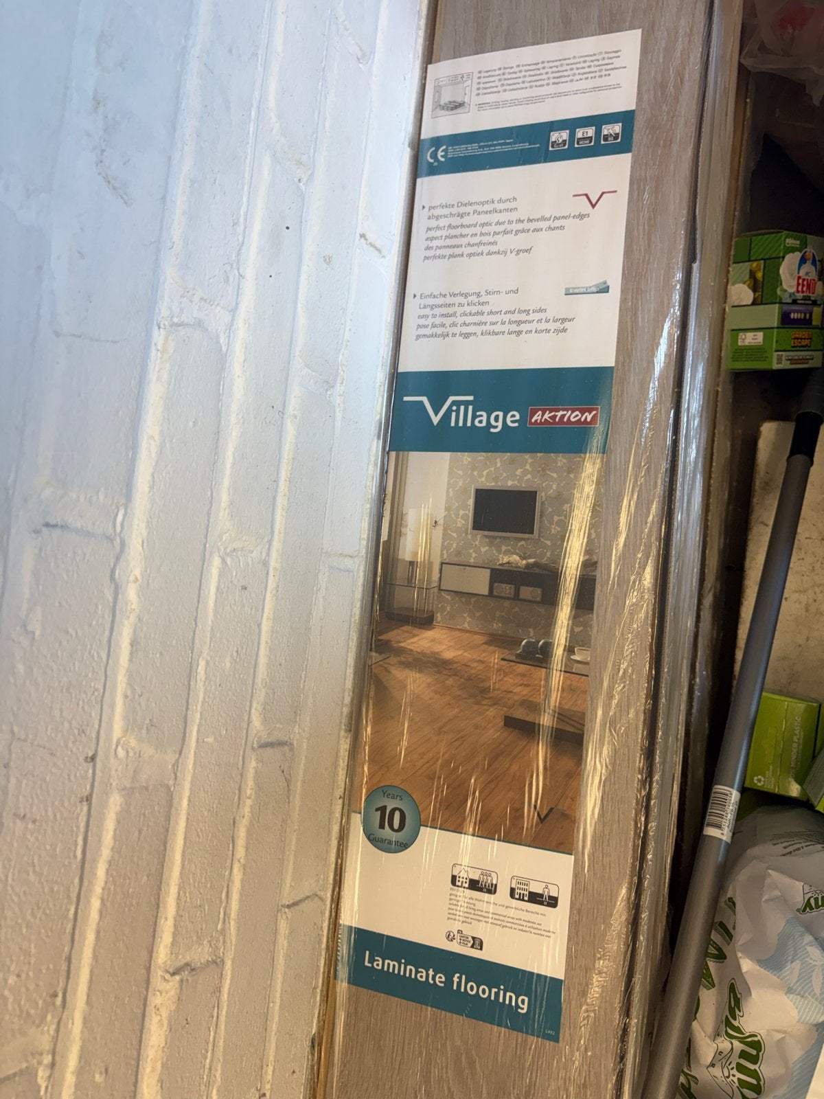 7,5 pakketten Gamma Village grijs eiken laminaat, Ophalen, Zo goed als nieuw, 10 m² of meer, 10 tot 30 cm