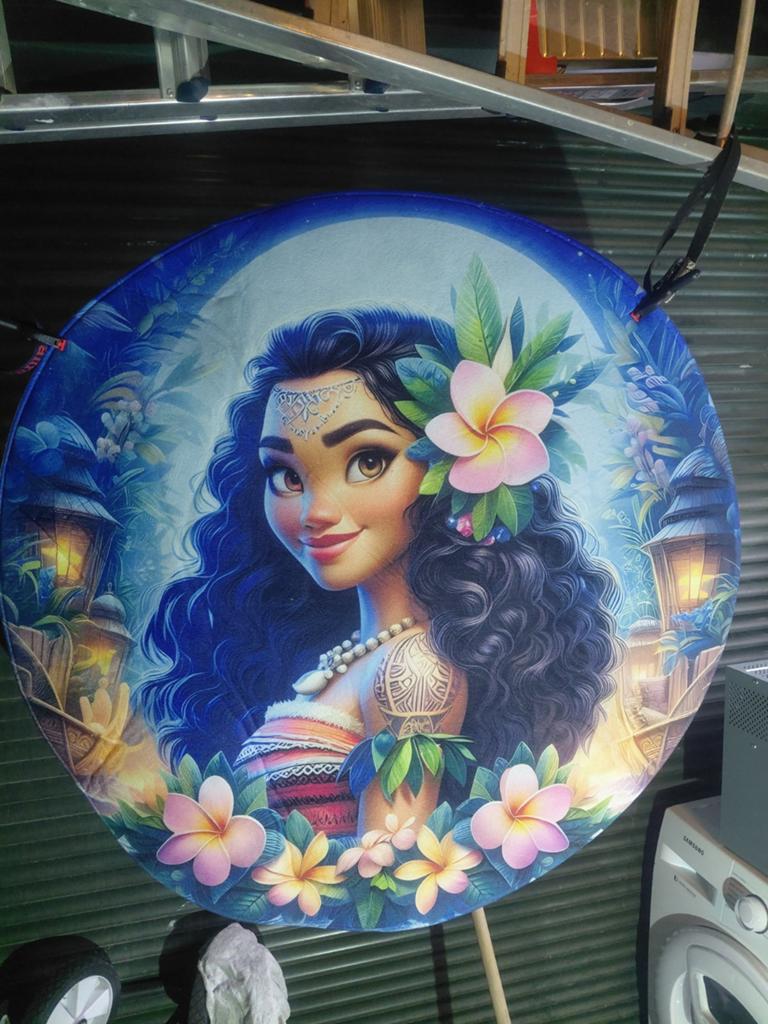 Vloerkleed Vaiana Moana rond 100cm, Meerkleurig, Overige stijlen, Ophalen of Verzenden, Zo goed als nieuw