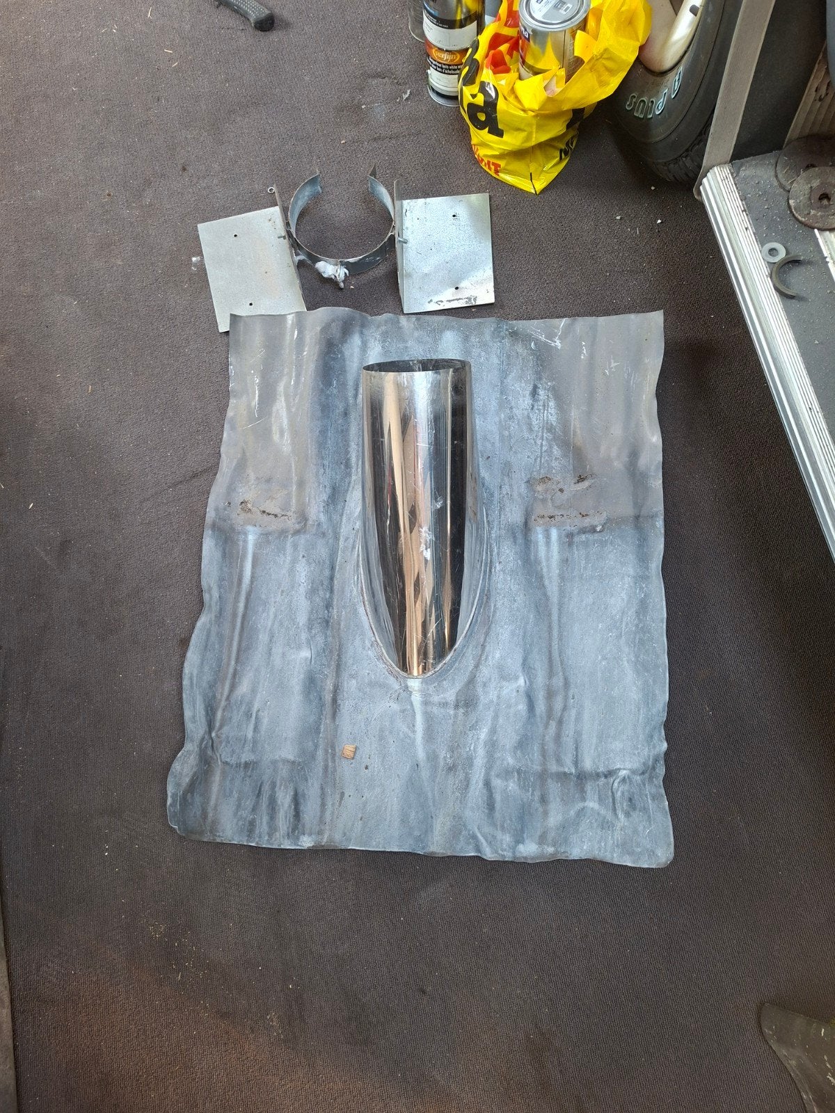 Dakdoorvoer palletkachel 130mm voor 45 graden dak, Ophalen of Verzenden