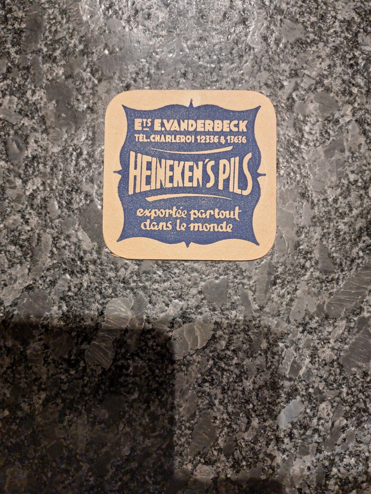 Oud bierviltje brouwerij Heineken, Ophalen of Verzenden, Gebruikt, Viltje(s), Heineken
