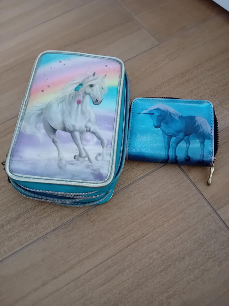 Miss Melody etui en portemonnee met paardenprint, Ophalen of Verzenden, Gebruikt, Blauw, Overige merken