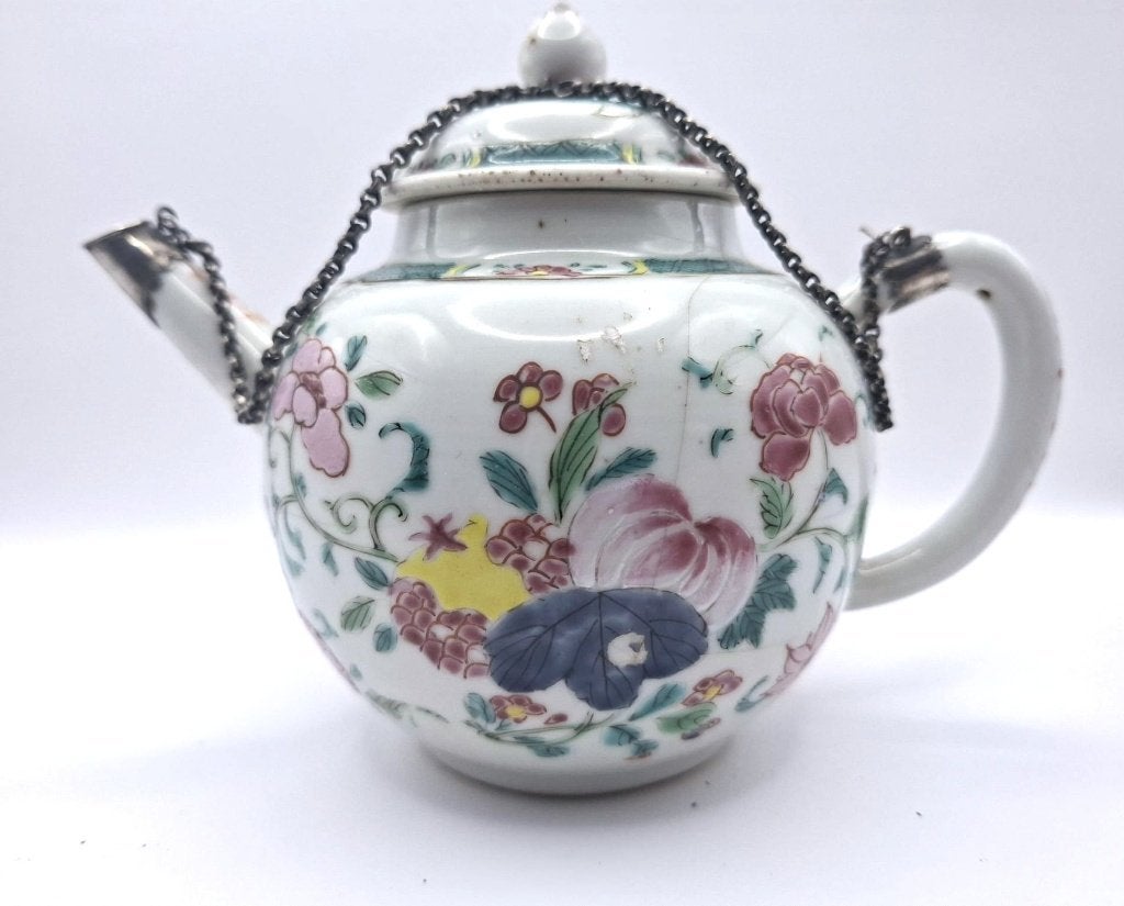 Chinees porselein familie rose theepot, Antiek en Kunst, Antiek | Porselein, Ophalen of Verzenden