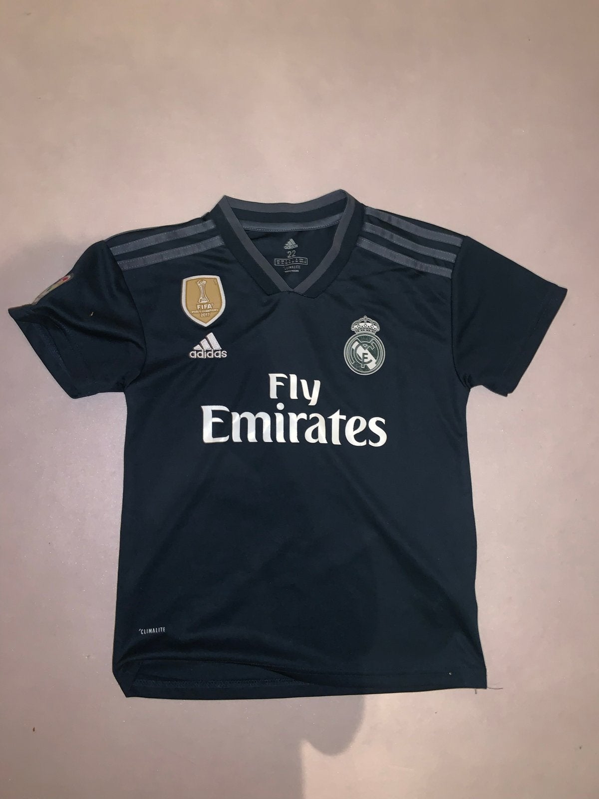 Real Madrid Isco 22 uitshirt 2017/2018 - Maat 22 (kindermaat, Zwart, Overige maten, Ophalen of Verzenden, Voetbal