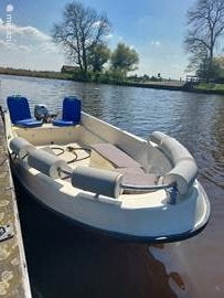 5 meter motorboot met Honda 8 PK elektrische start + trailer, Watersport en Boten, 8 pk, Gebruikt, Buitenboordmotor, 5 m