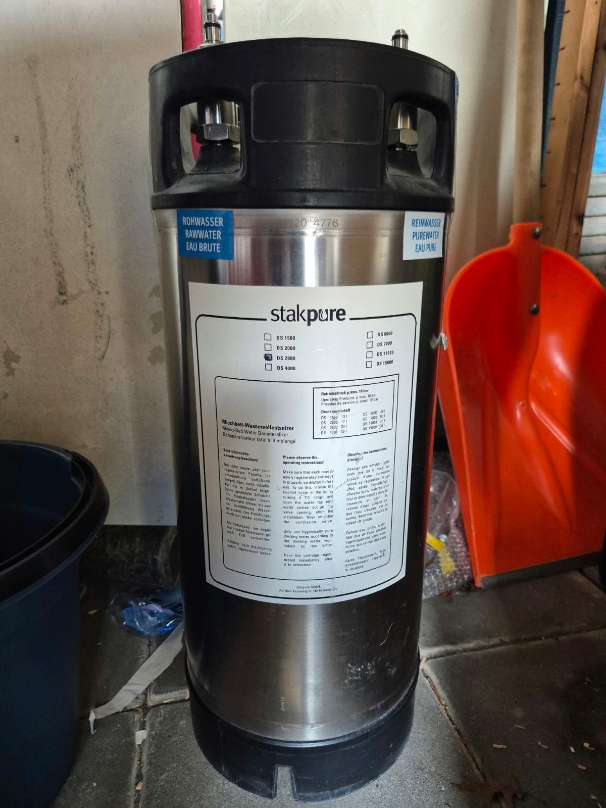 waterparken ds2800 harspatroon ion-exchanger met hara, Ophalen